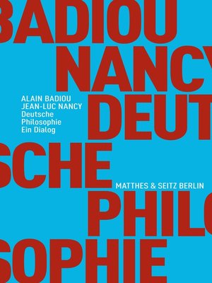 cover image of Deutsche Philosophie. Ein Dialog